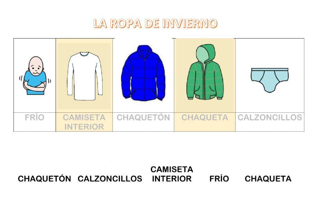 Vocabulario ropa