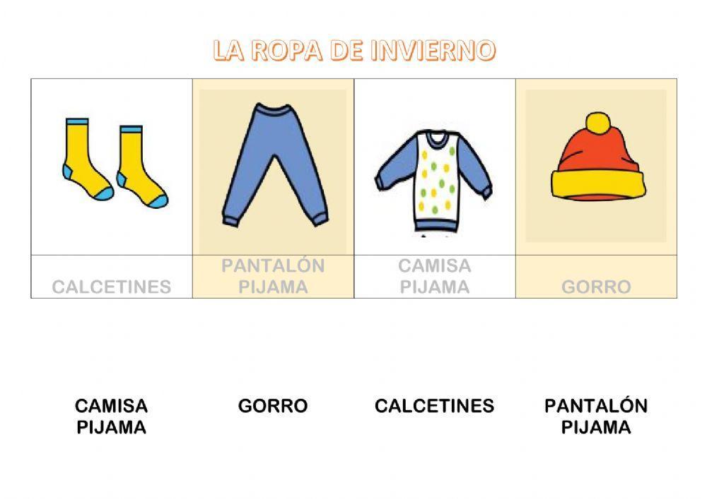 Vocabulario ropa
