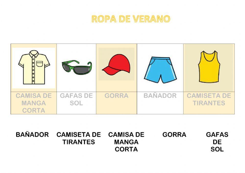Vocabulario ropa
