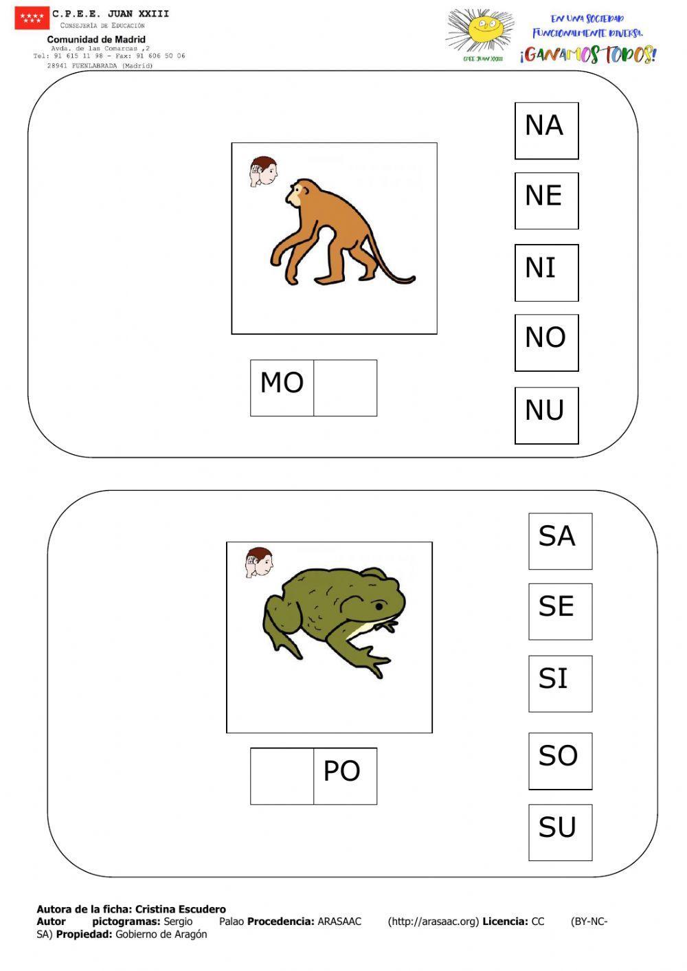 Pon la silaba correcta