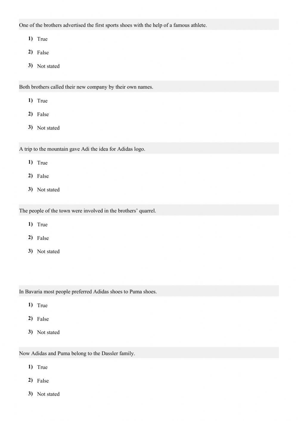 OGE    Reading test 1