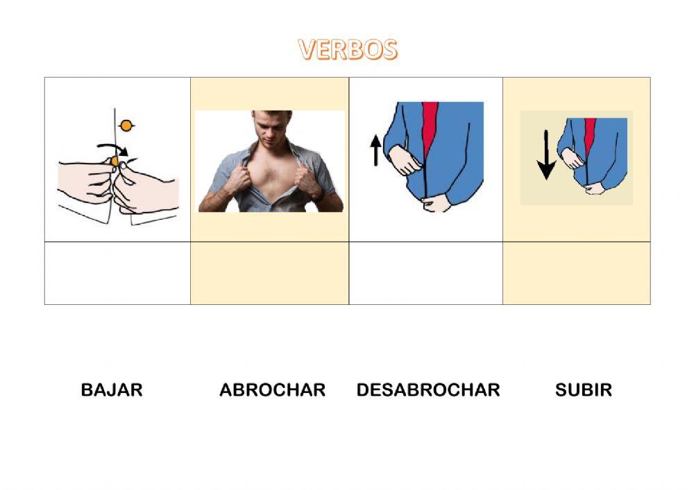 Vocabulario ropa sin apoyo