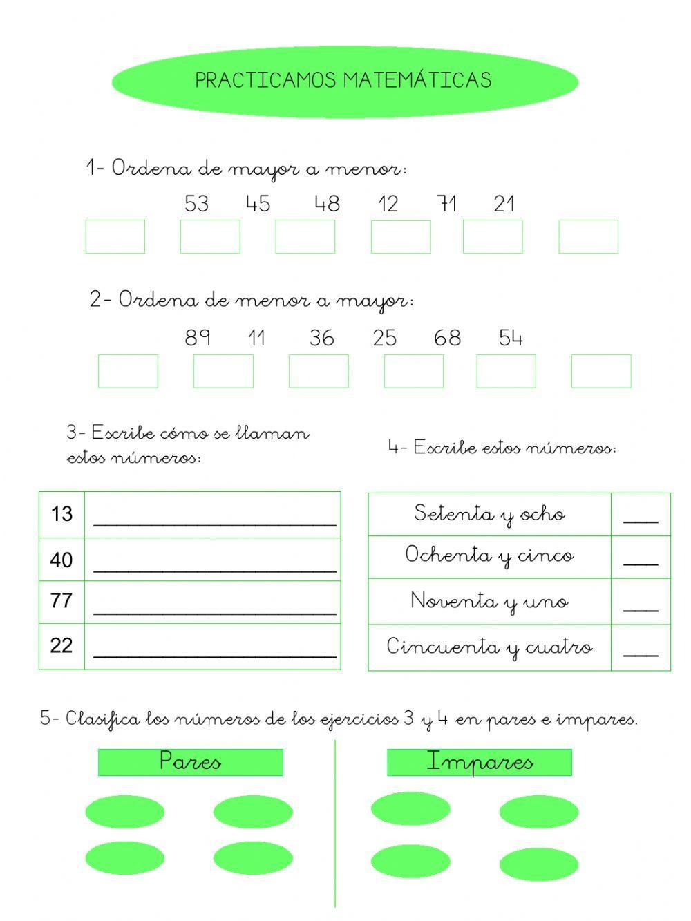 Repaso matemáticas 2