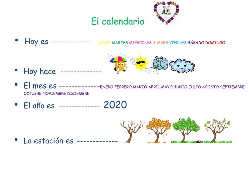 Un calendario para niños 2