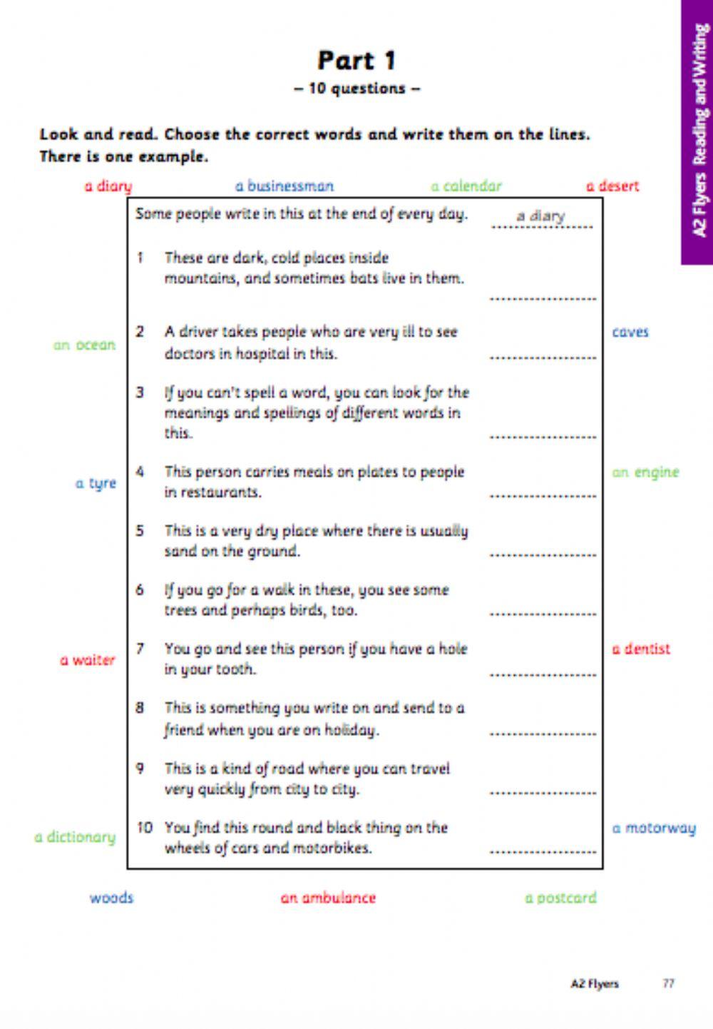Reading and writing 1-7