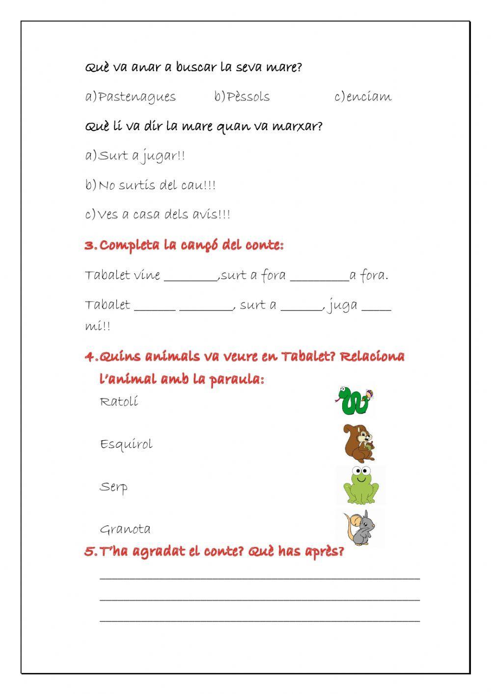 Comprensión Lectora Cicle Inicial 1r i 2n primària