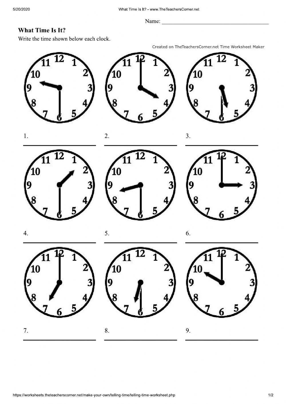 What Time Is It - Half Hours