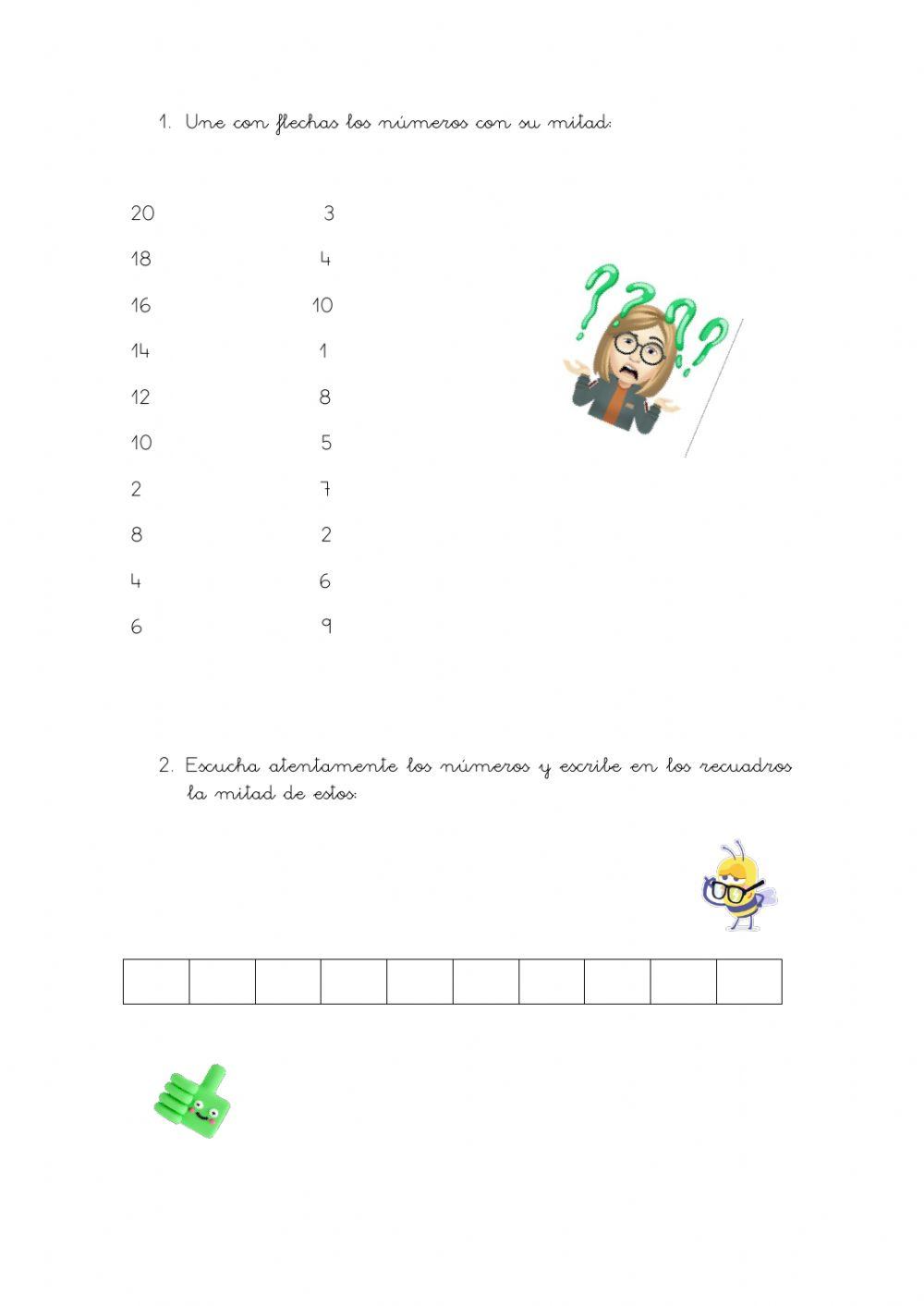 La mitad de los números