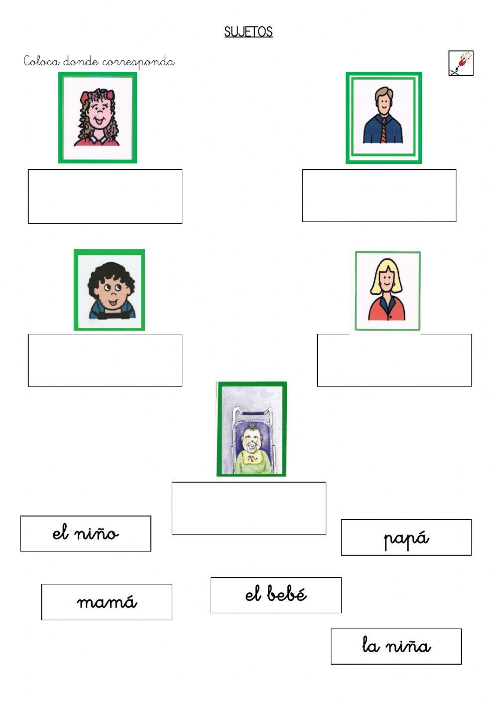 Asocia cada dibujo a su palabra