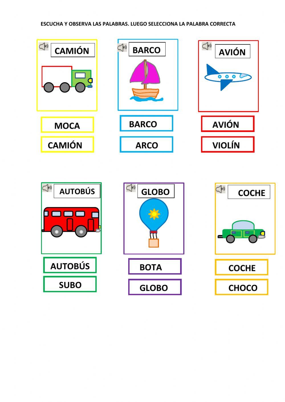 Selecciona la palabra correcta