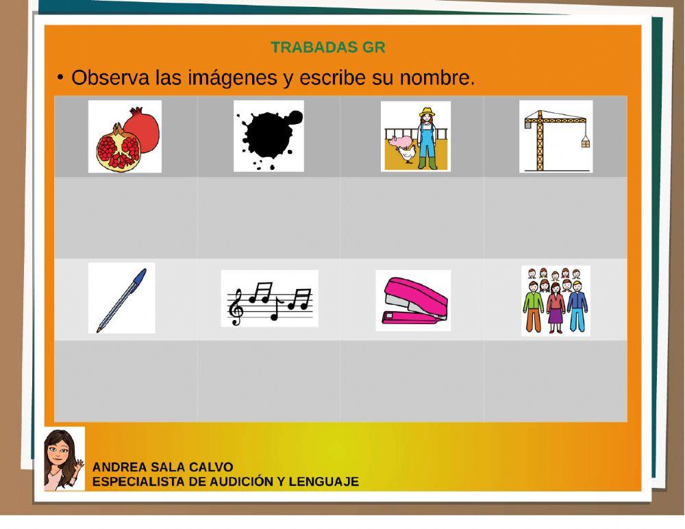 Sílabas trabadas tr