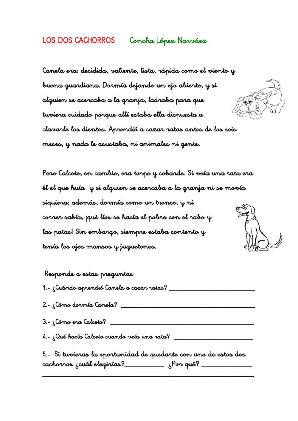 Lectura Los dos cachorros