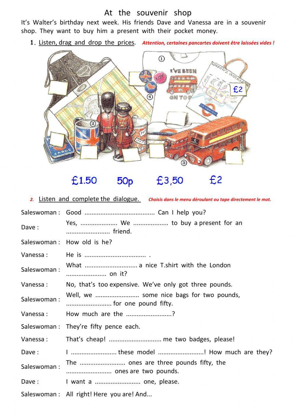 At the souvenir shop