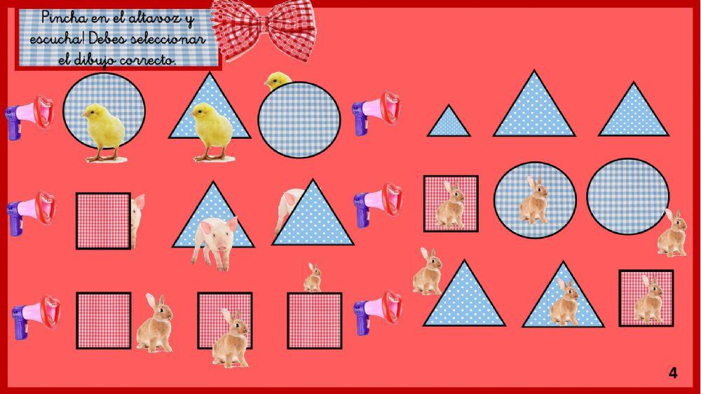 Clasificación de figuras geométricas.