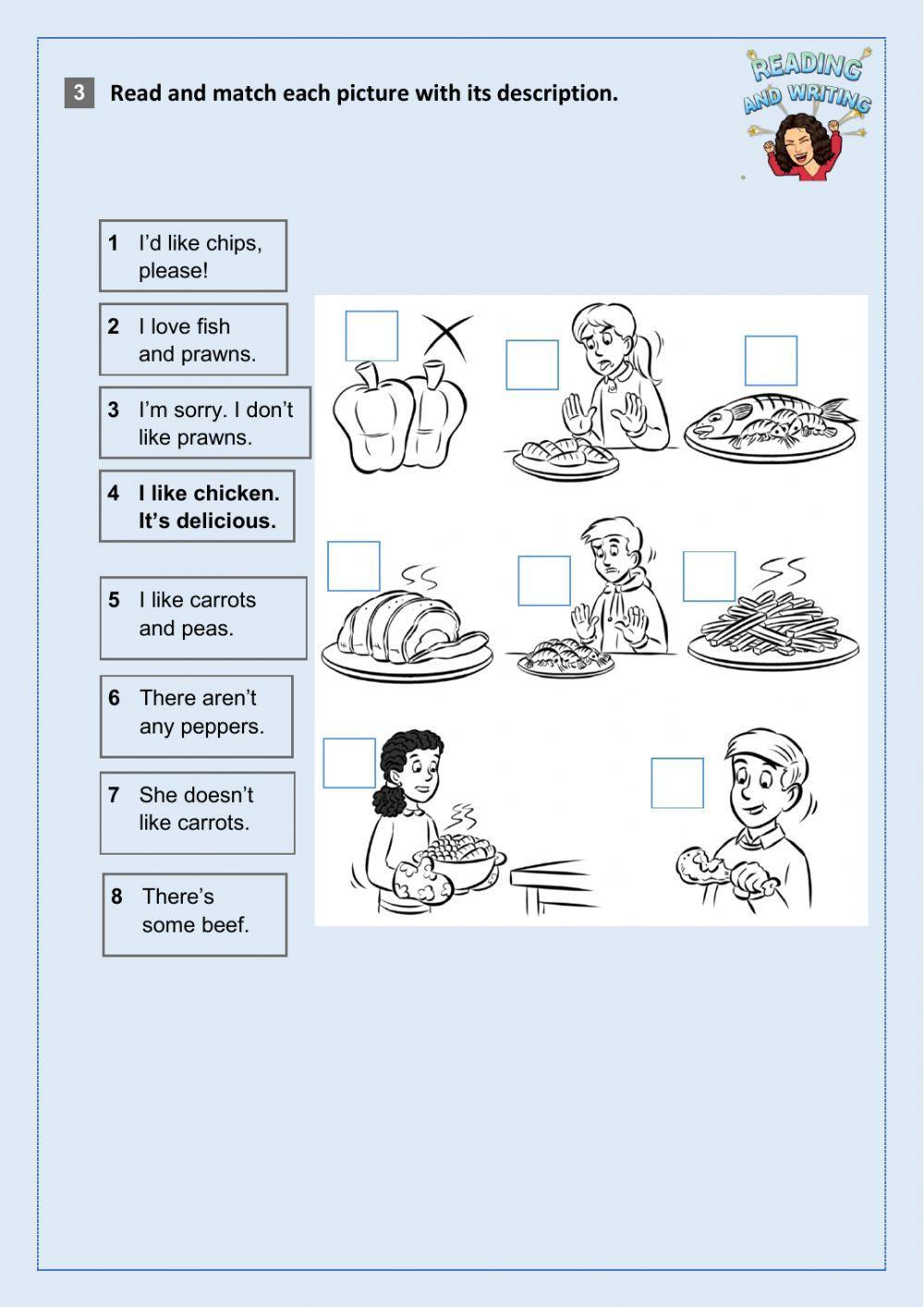 Unit 6.  At the takeaway. Reading & Writing