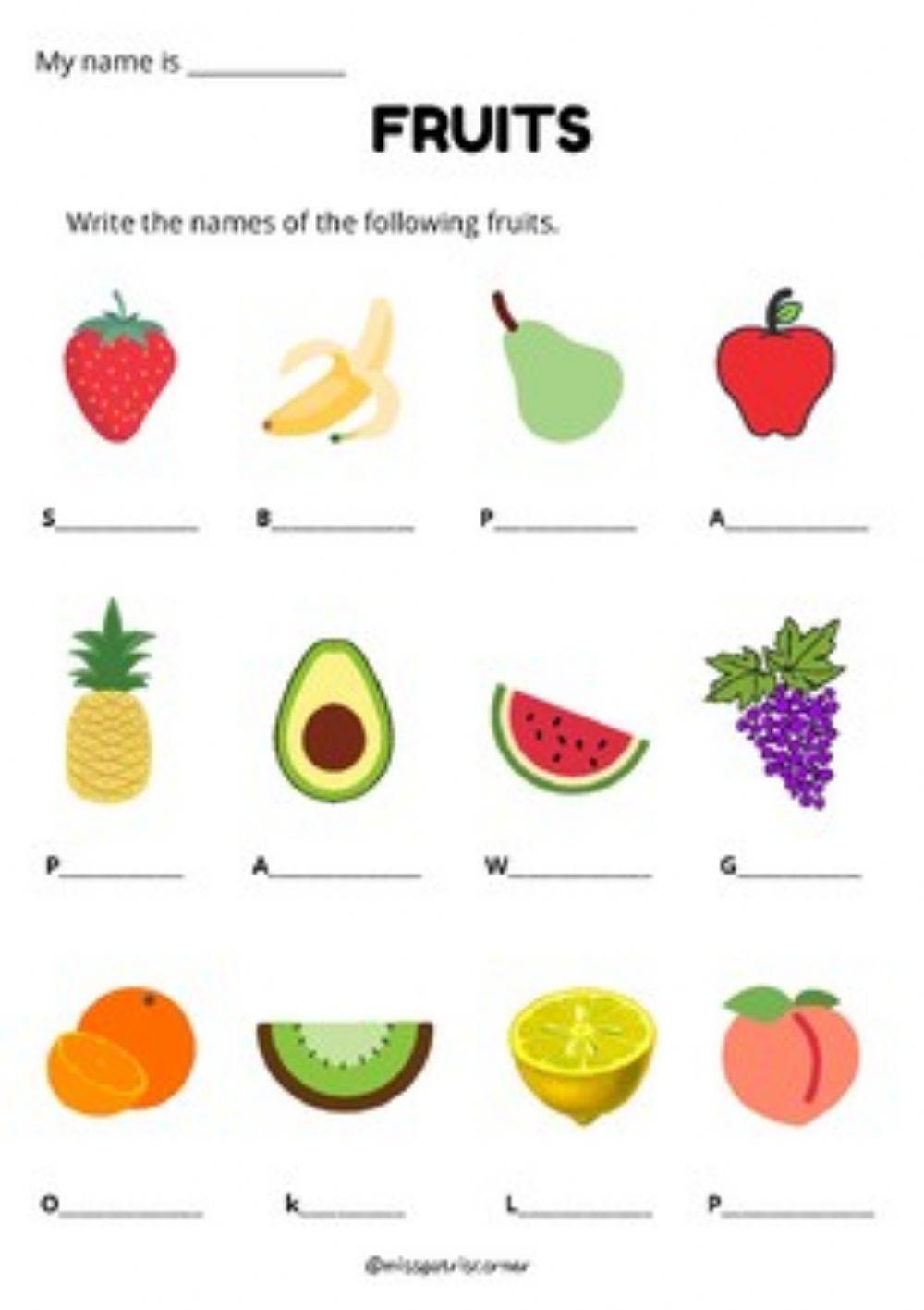 Ingles frutas