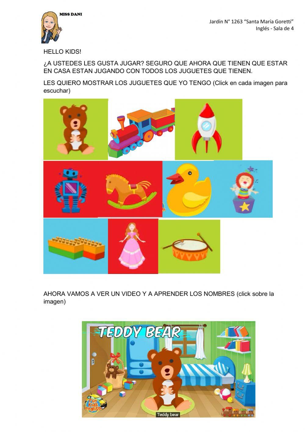 Vocabulario toys