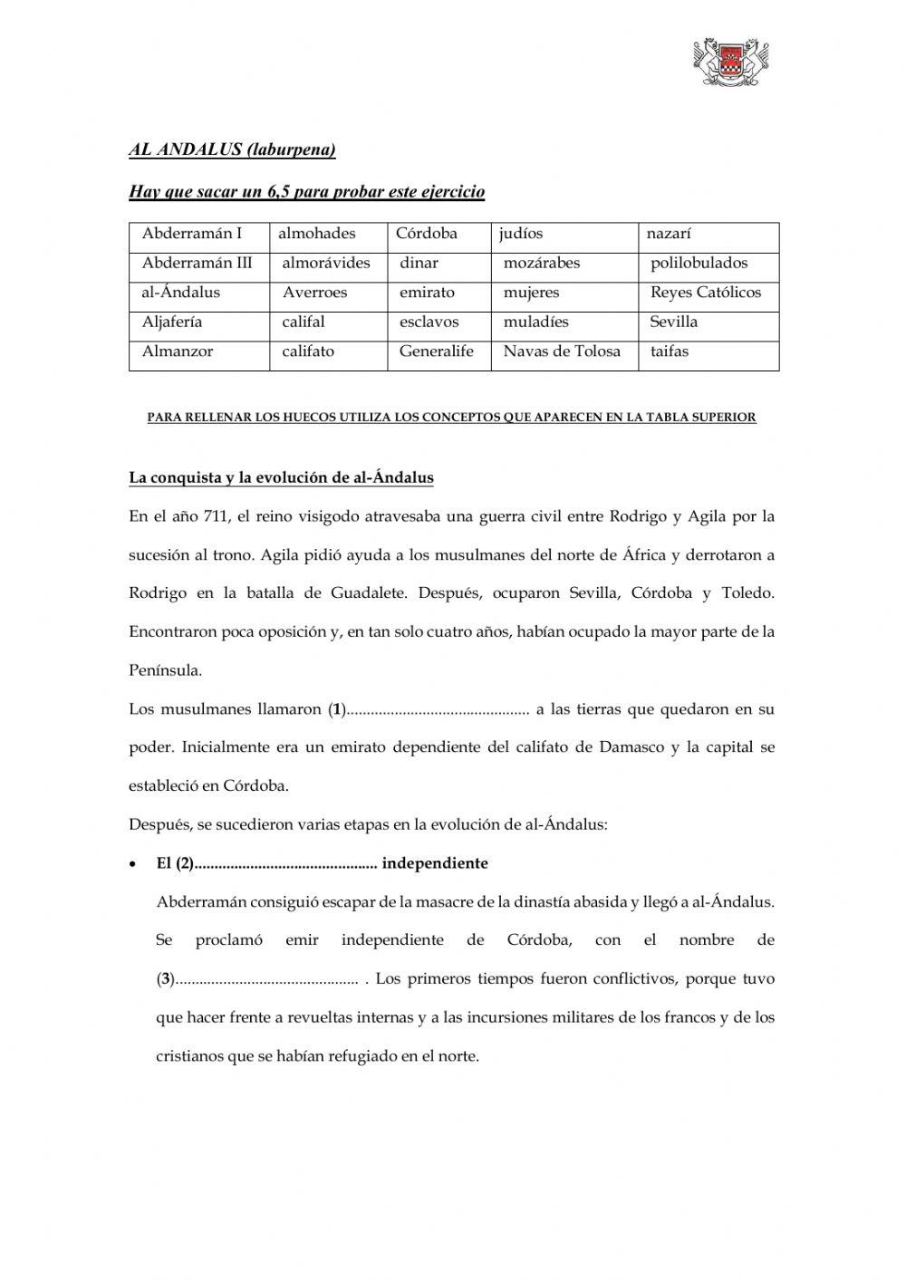 (2 eso) Al-Andalus resumen