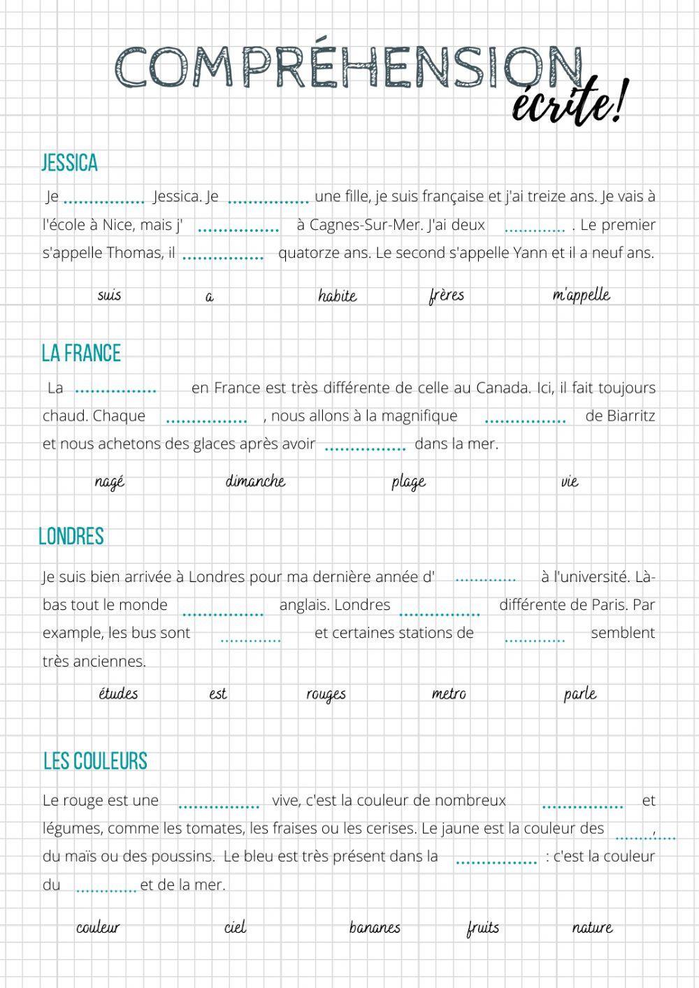 Comprensión lectora.