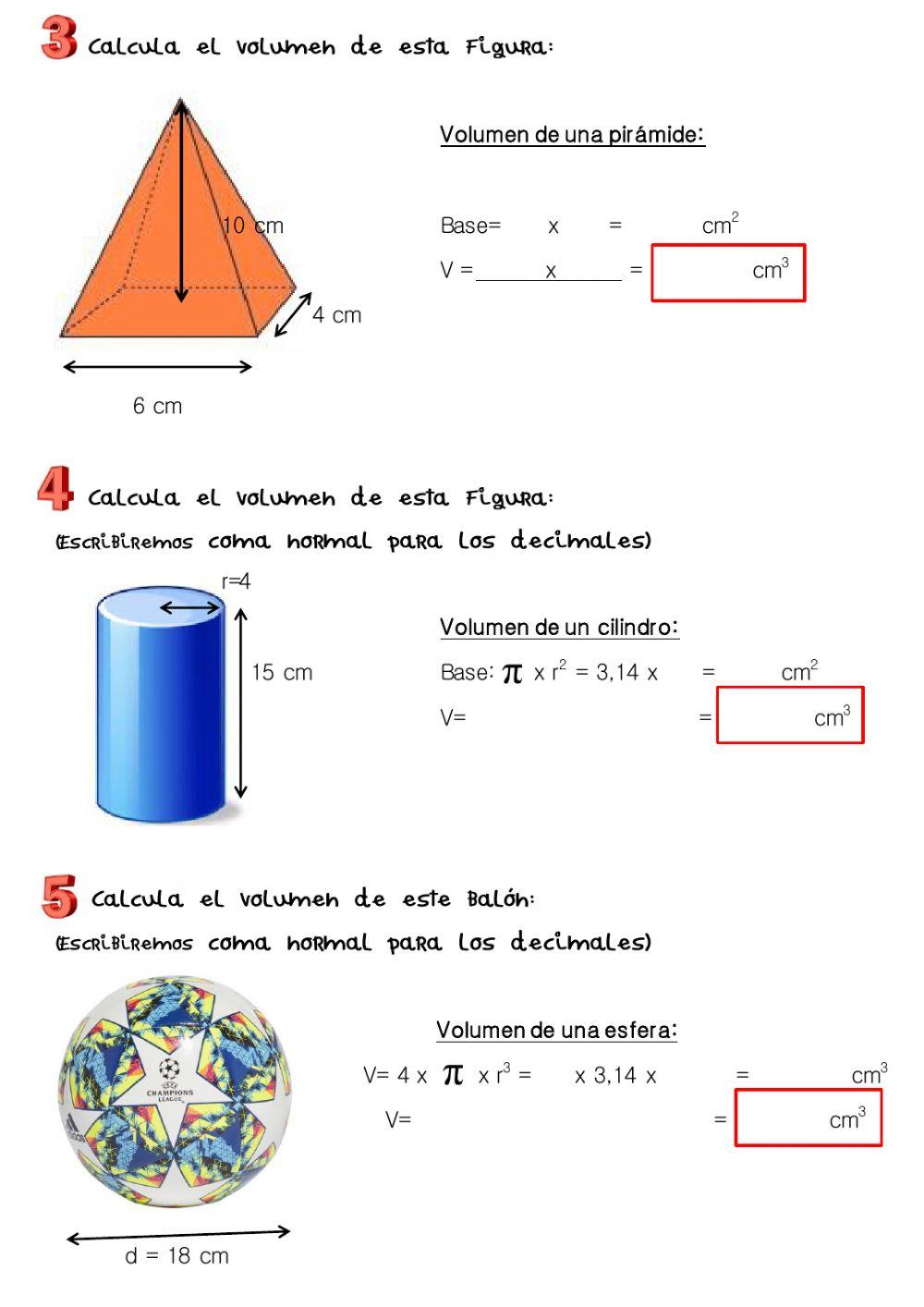 Volumen de cuerpos geométricos