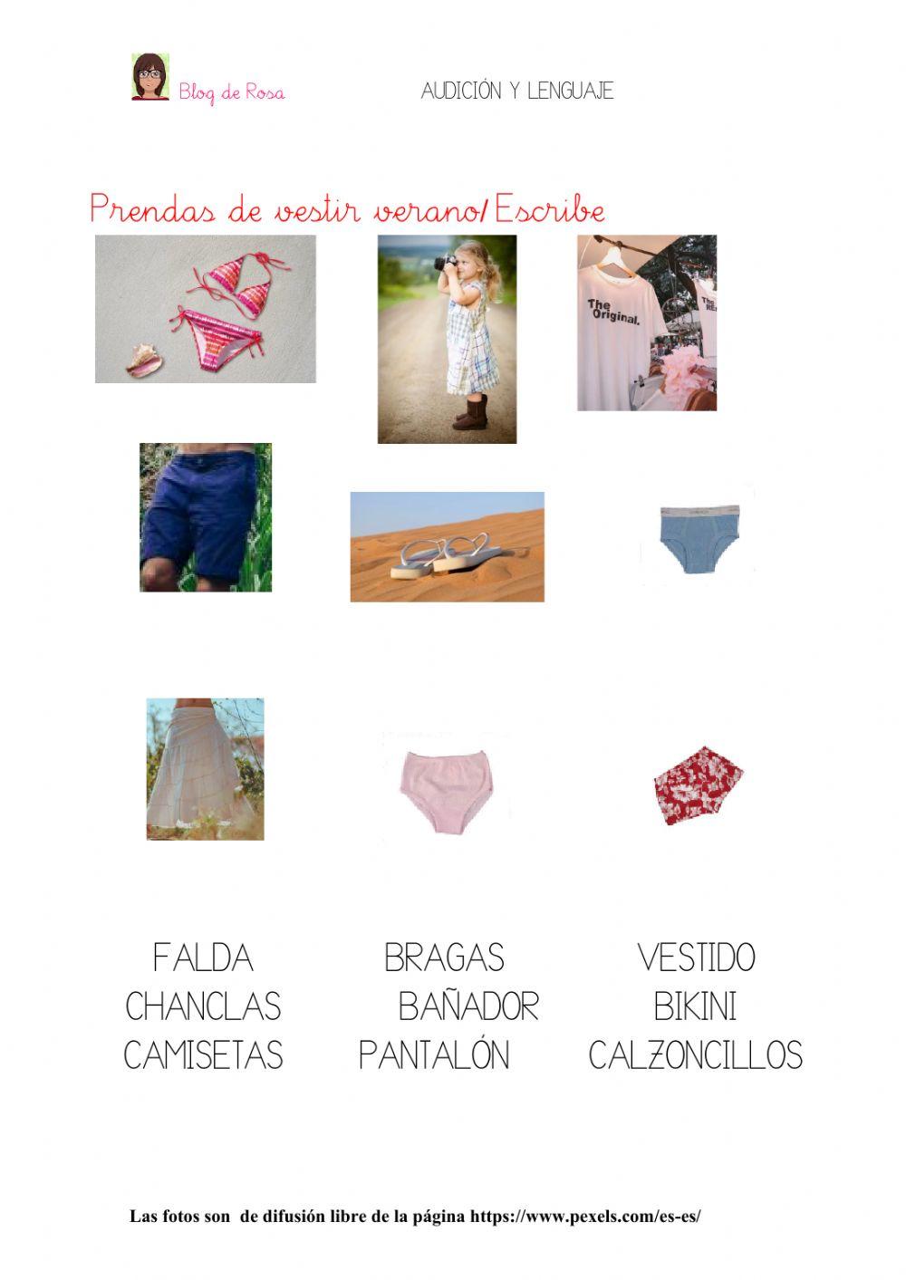 Las prendas de vestir del verano