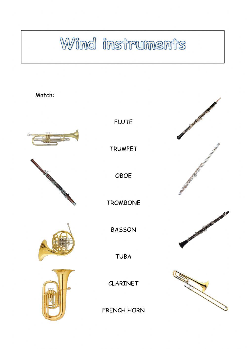 wind instruments names