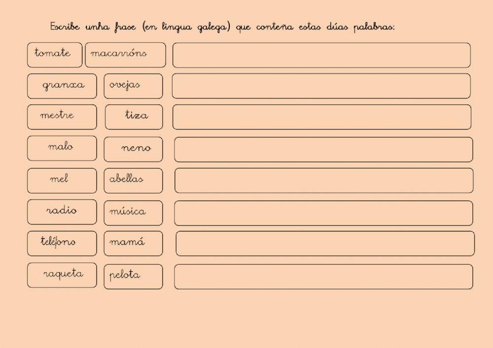 Construcción de frases