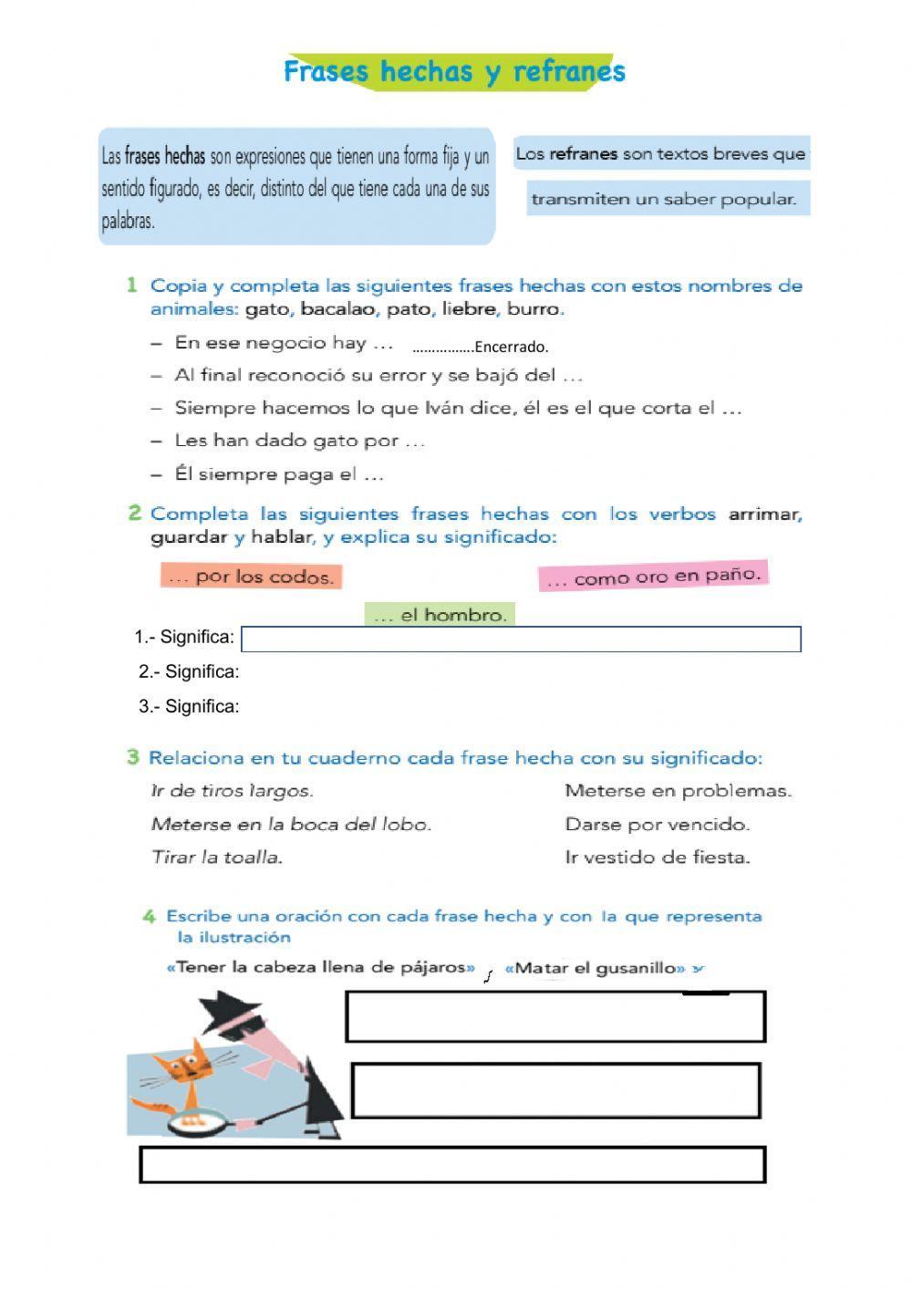 Frases hechas y refranes