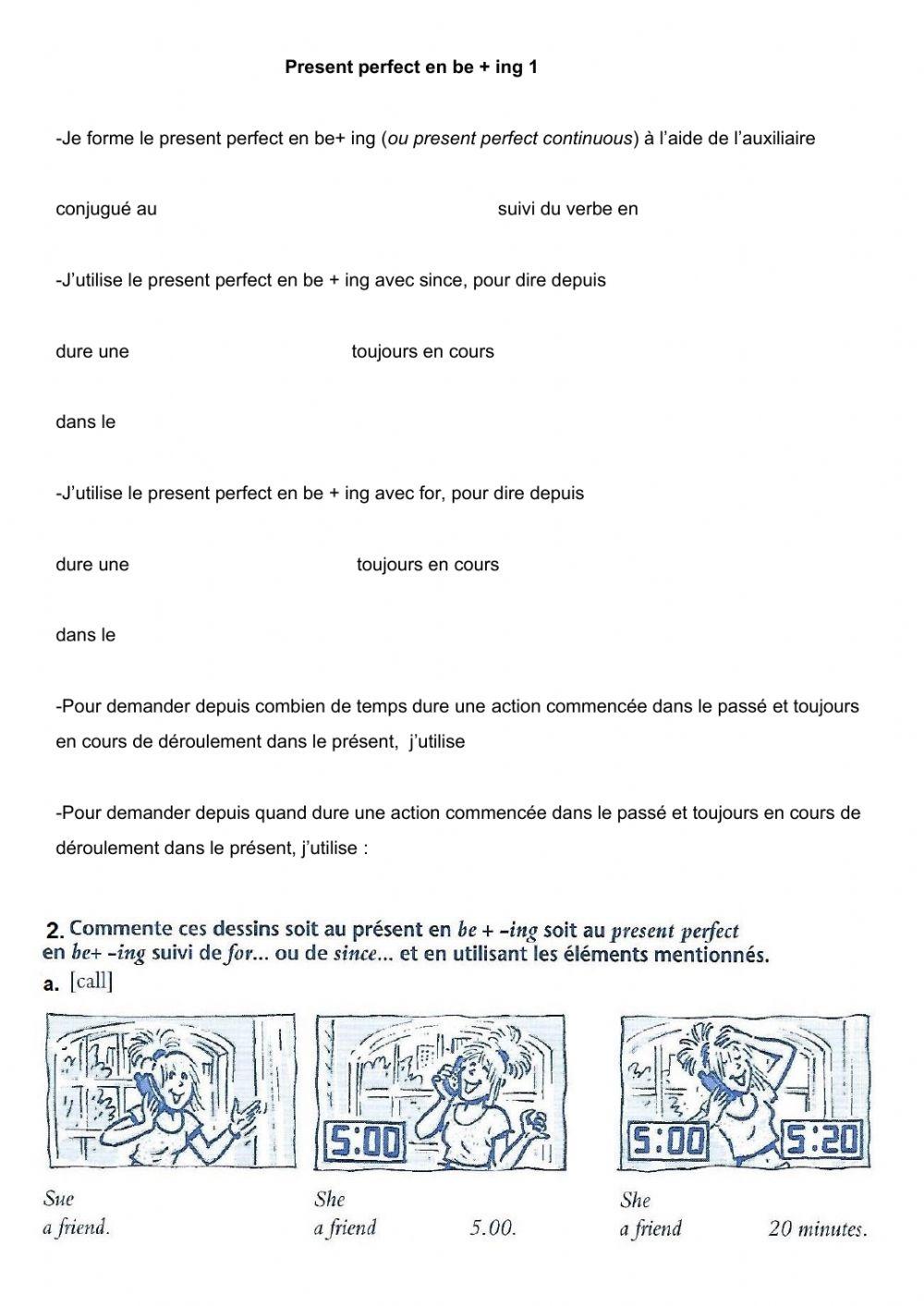 Present perfect continuous 1 worksheet Live Worksheets