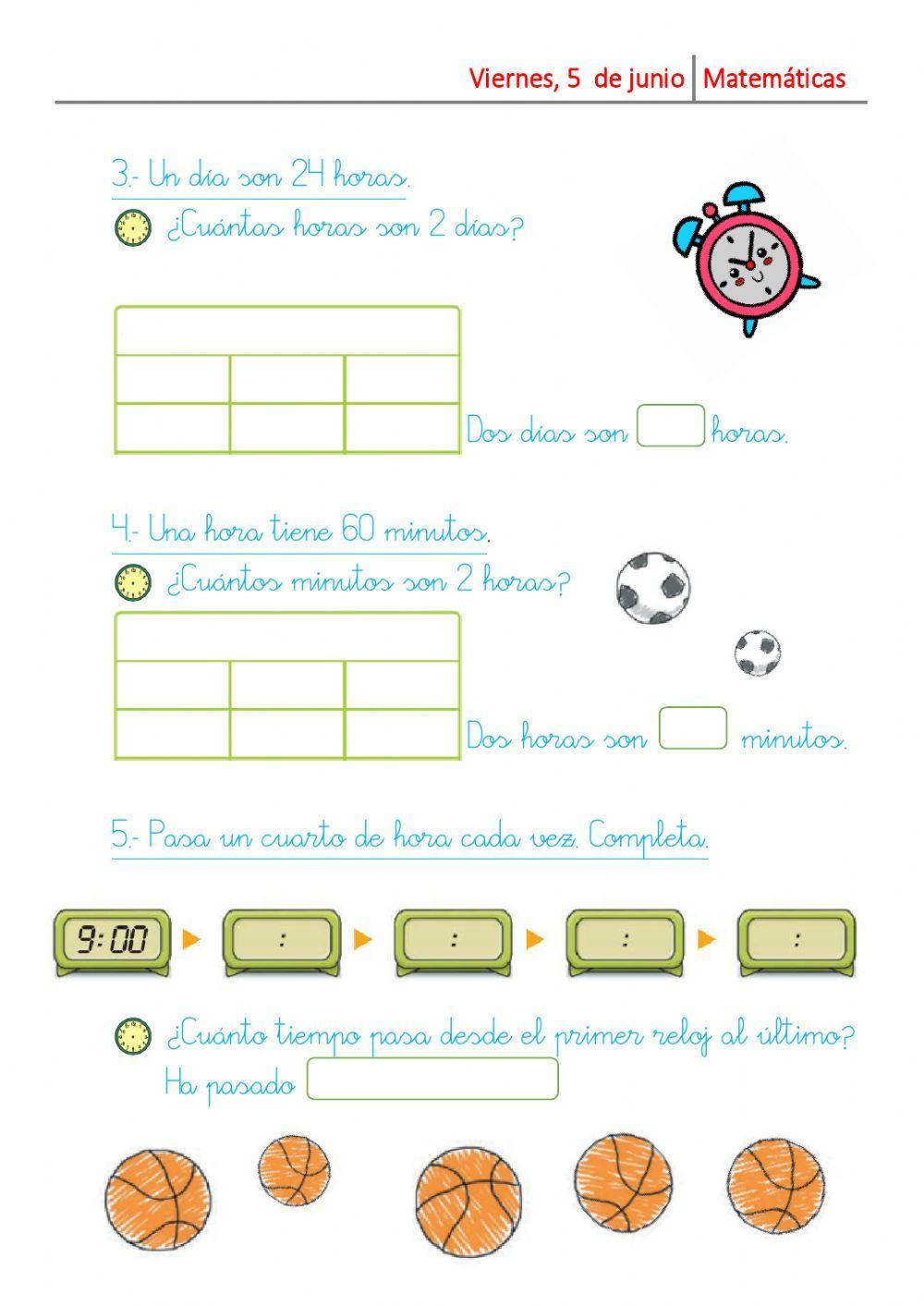 Repaso de la hora del uso del dinero