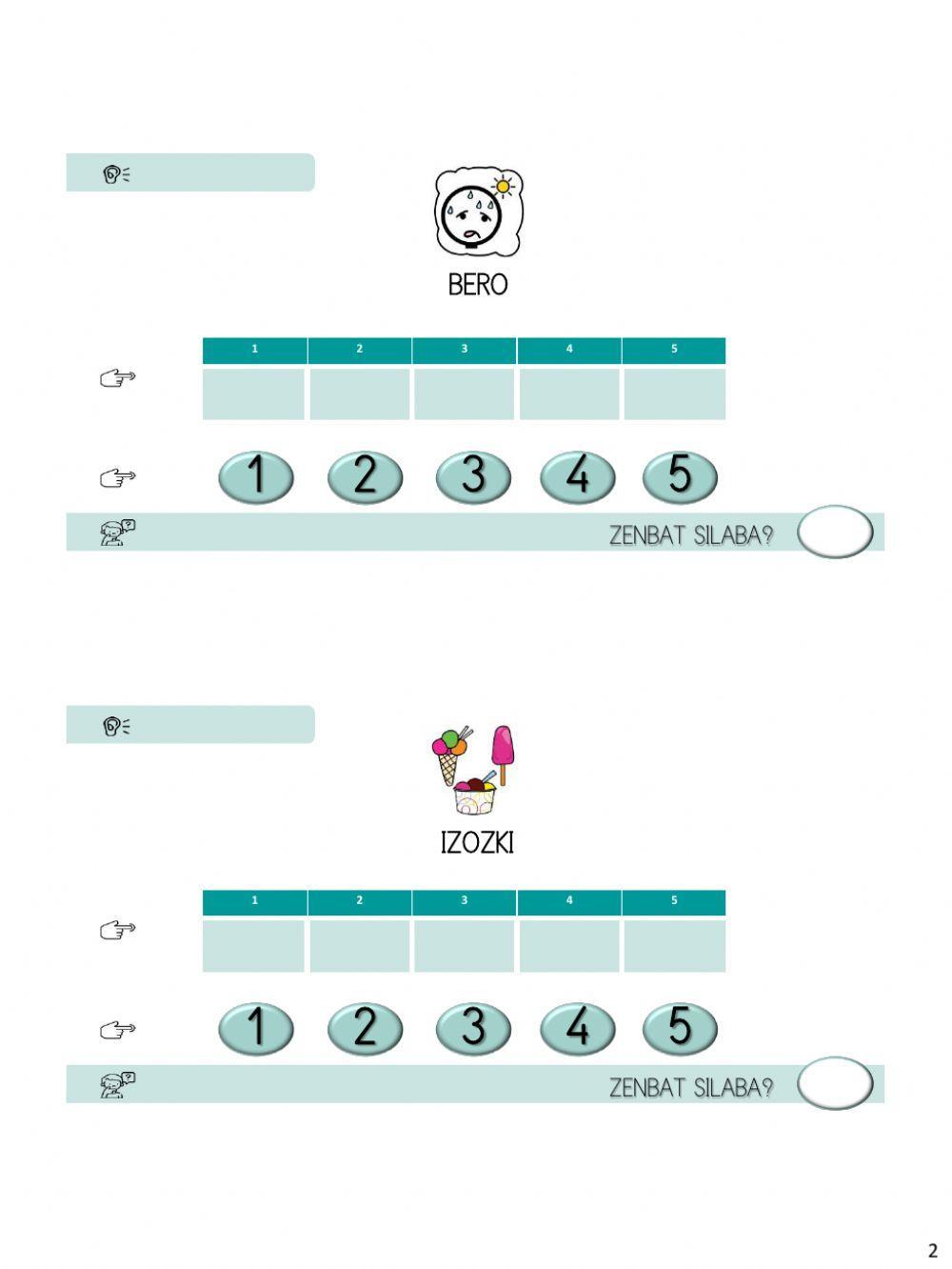 SILABAK ZENBATU (Udako hiztegia, bideoa eta audioarekin)