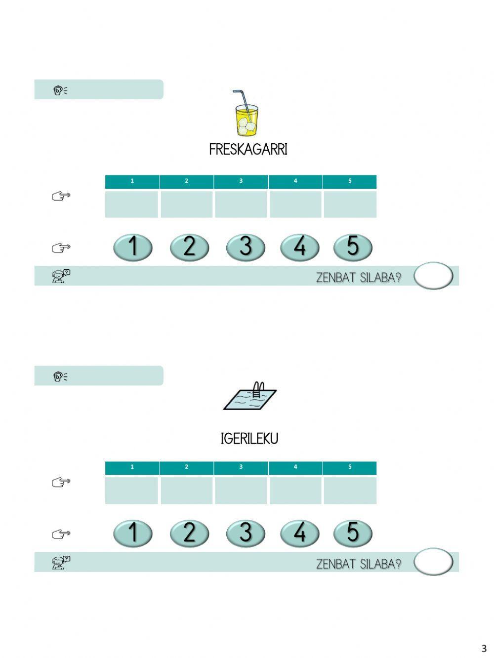 SILABAK ZENBATU (Udako hiztegia, bideoa eta audioarekin)