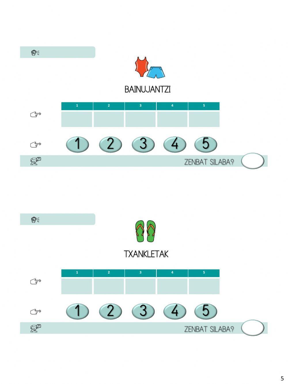 SILABAK ZENBATU (Udako hiztegia, bideoa eta audioarekin)
