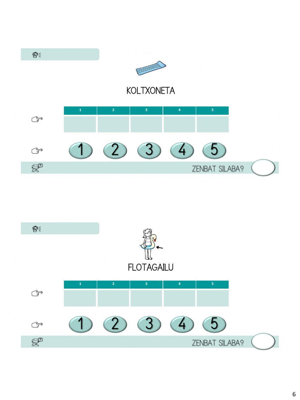 SILABAK ZENBATU (Udako hiztegia, bideoa eta audioarekin)