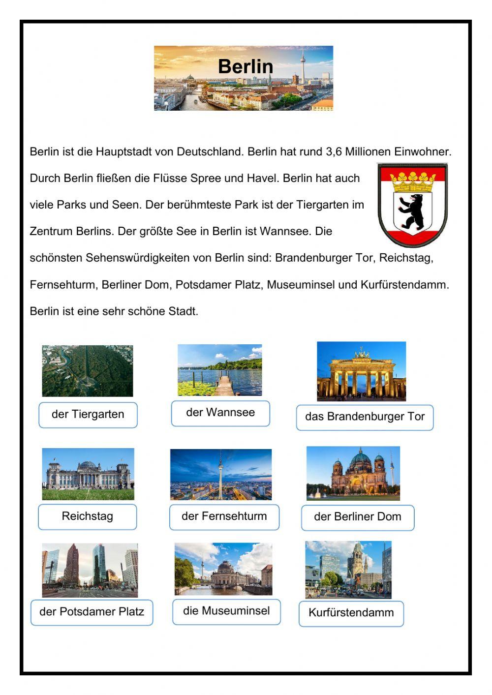 Berlin online exercise for Live Worksheets