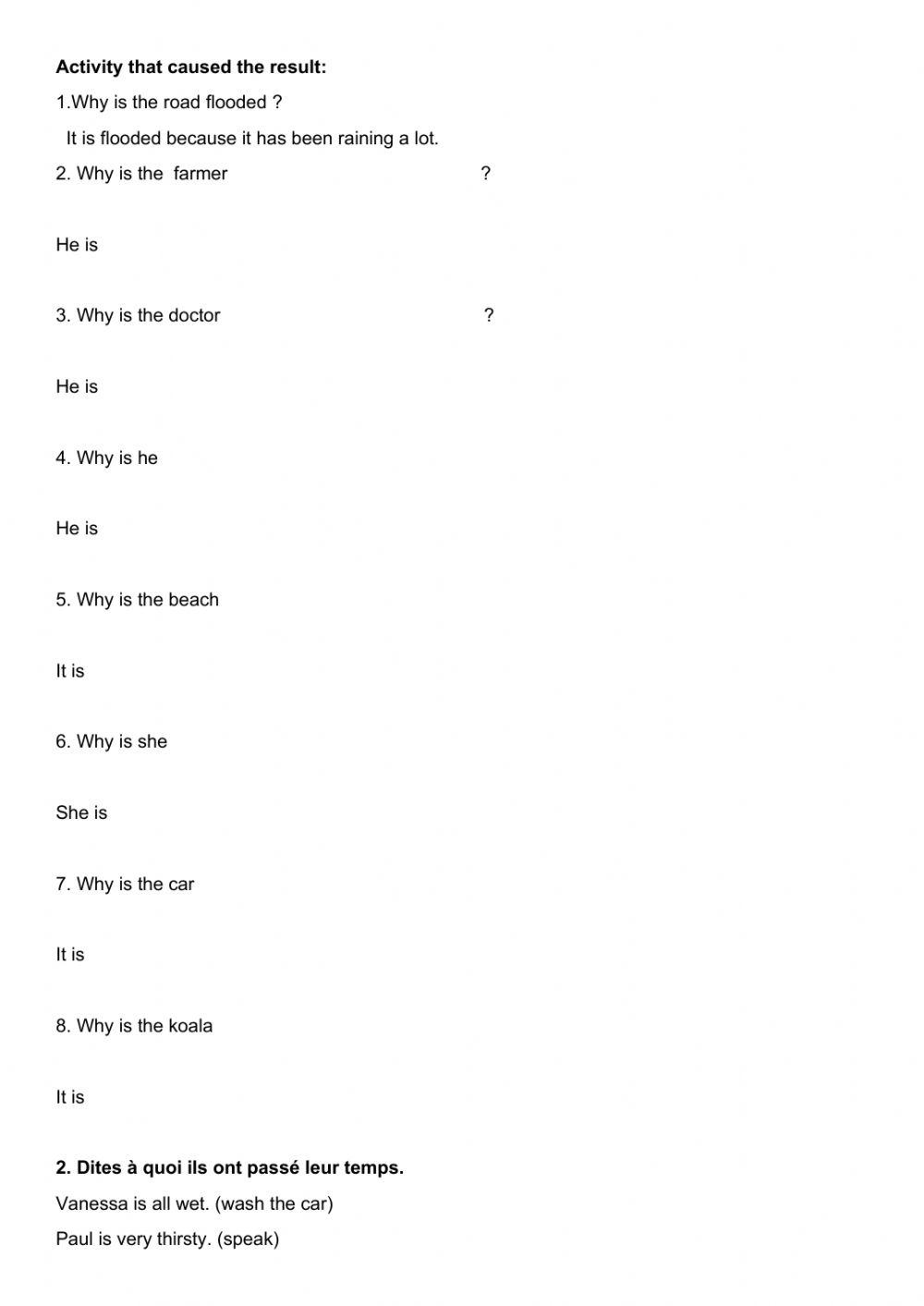 Present perfect continuous 2
