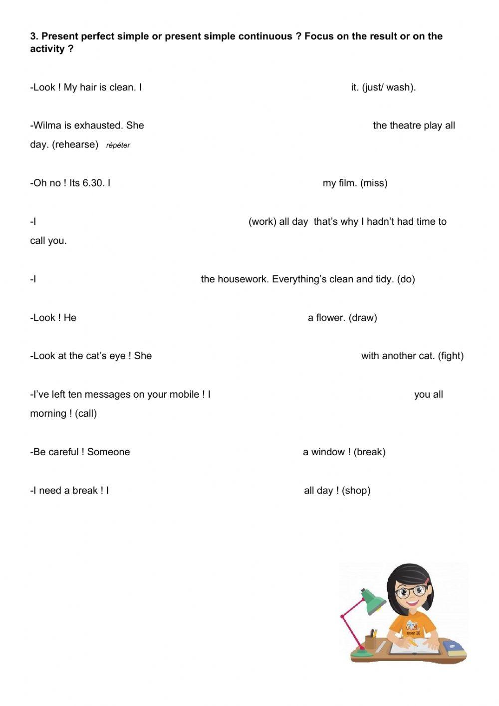 Present perfect continuous 2