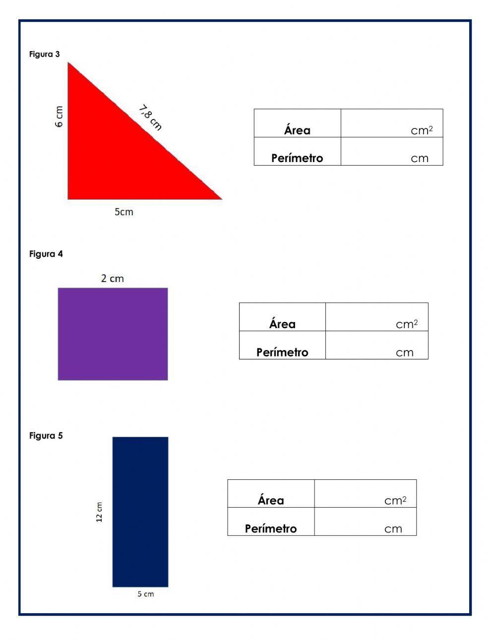 Área y perímetro de polígonos
