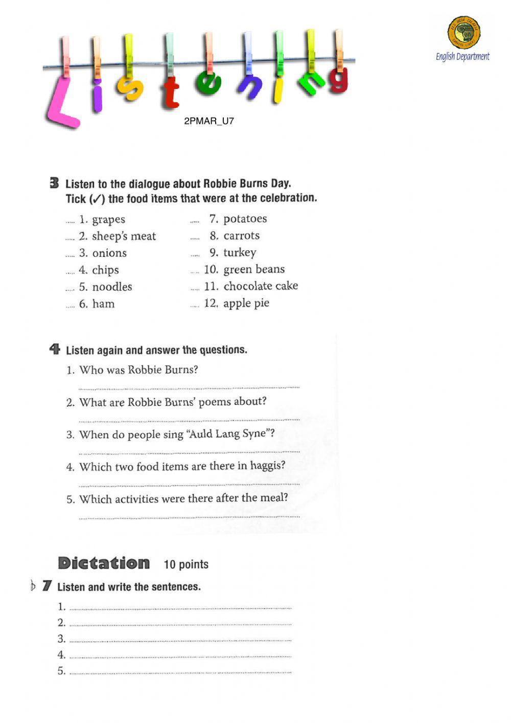 Listen a conversation