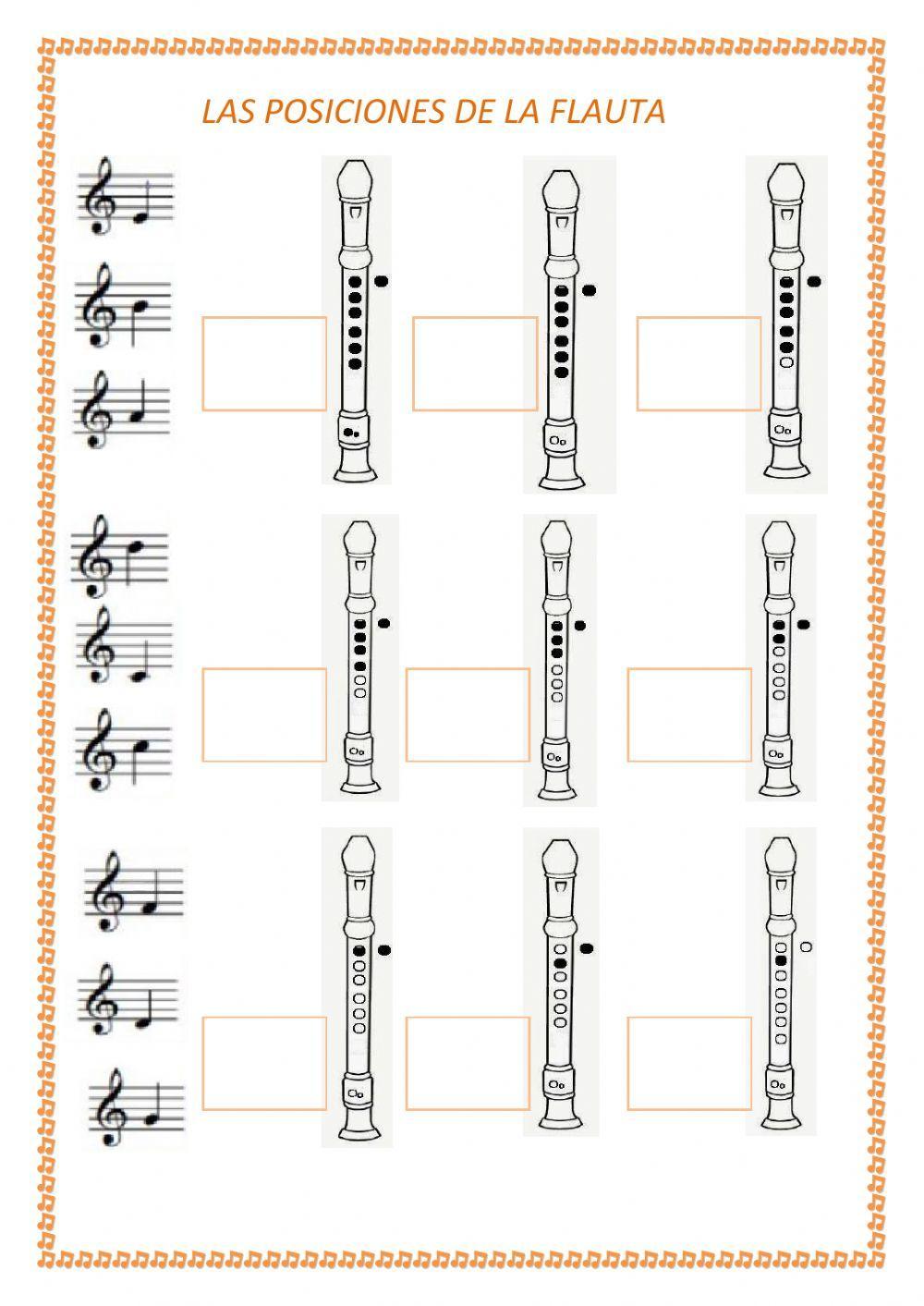 Las posiciones de la flauta