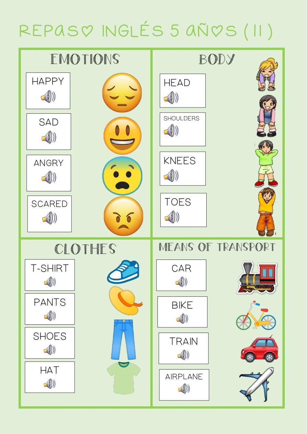 Repaso inglés infantil