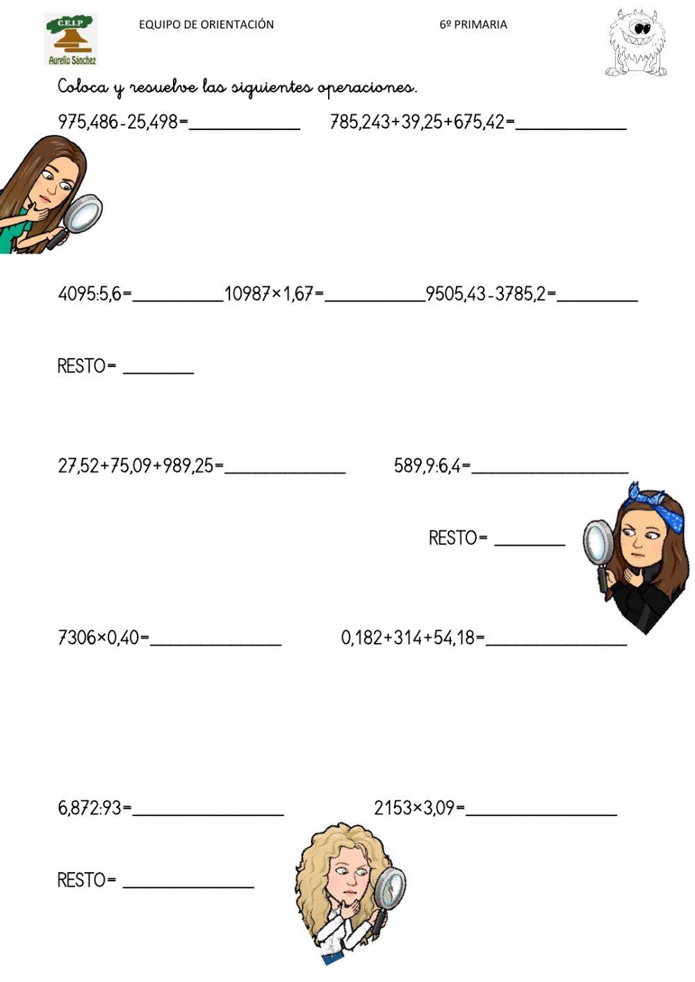 Emoaurelio. Operaciones despedida. 6º E.P