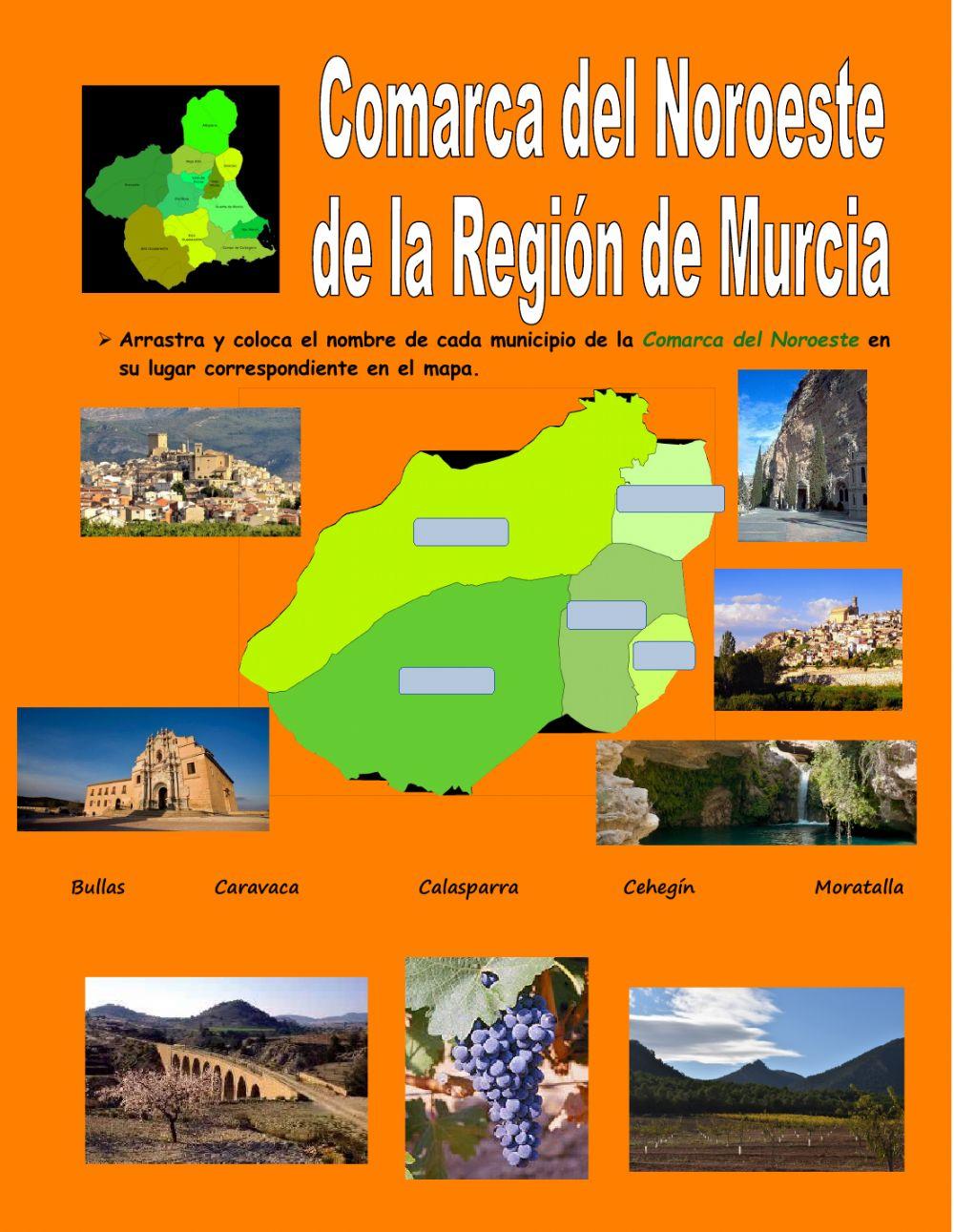 Municipios de la Comarca del Noroeste Murciano
