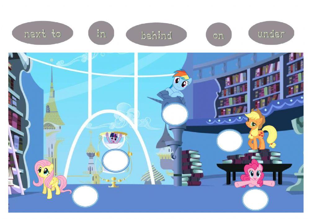Prepositions of place Pony