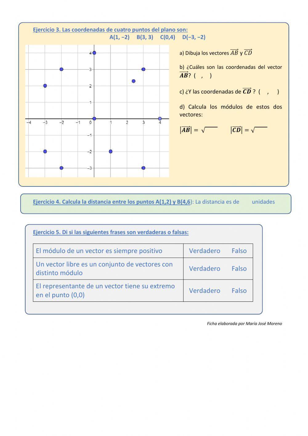 Vector libre y vector representante