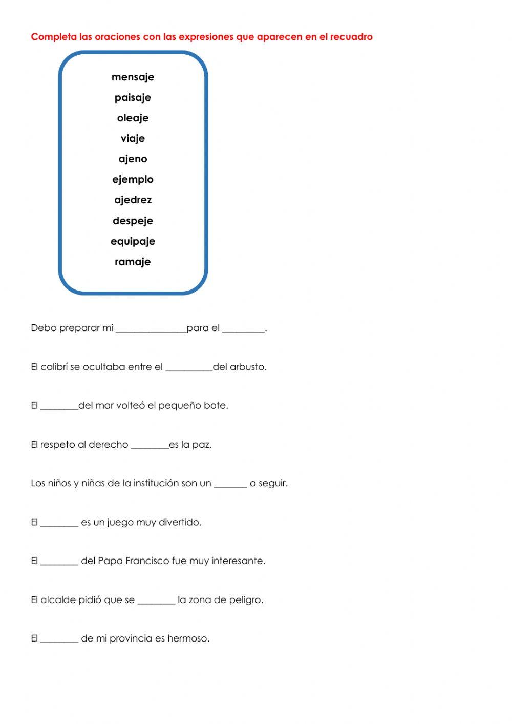Ortografía online exercise for 4° EGB | Live Worksheets