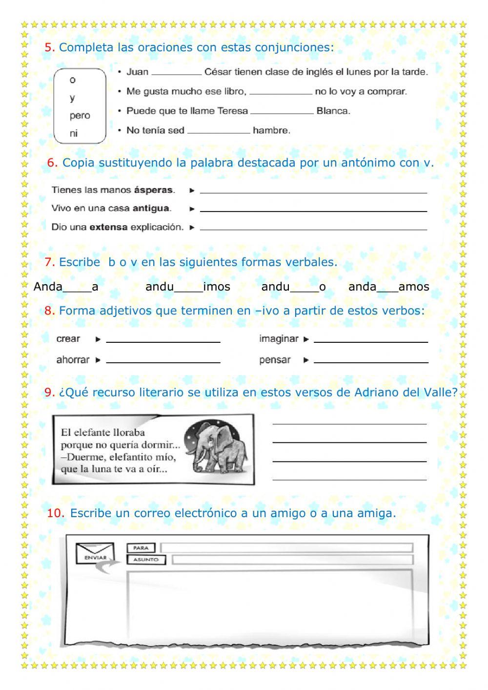 Actividades de repaso