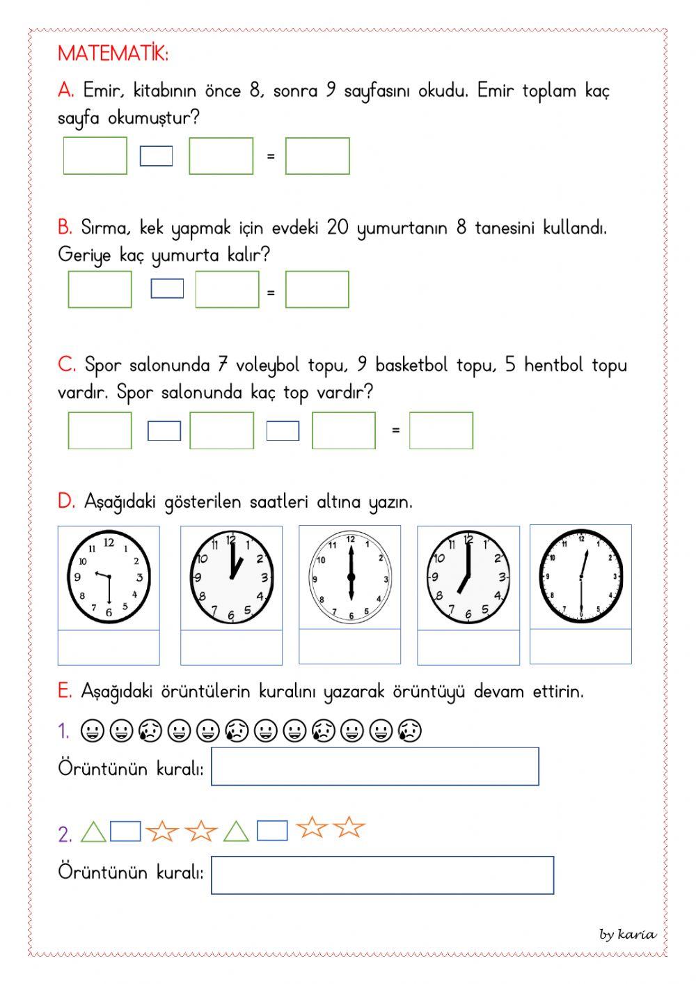Günlük çalışma 28