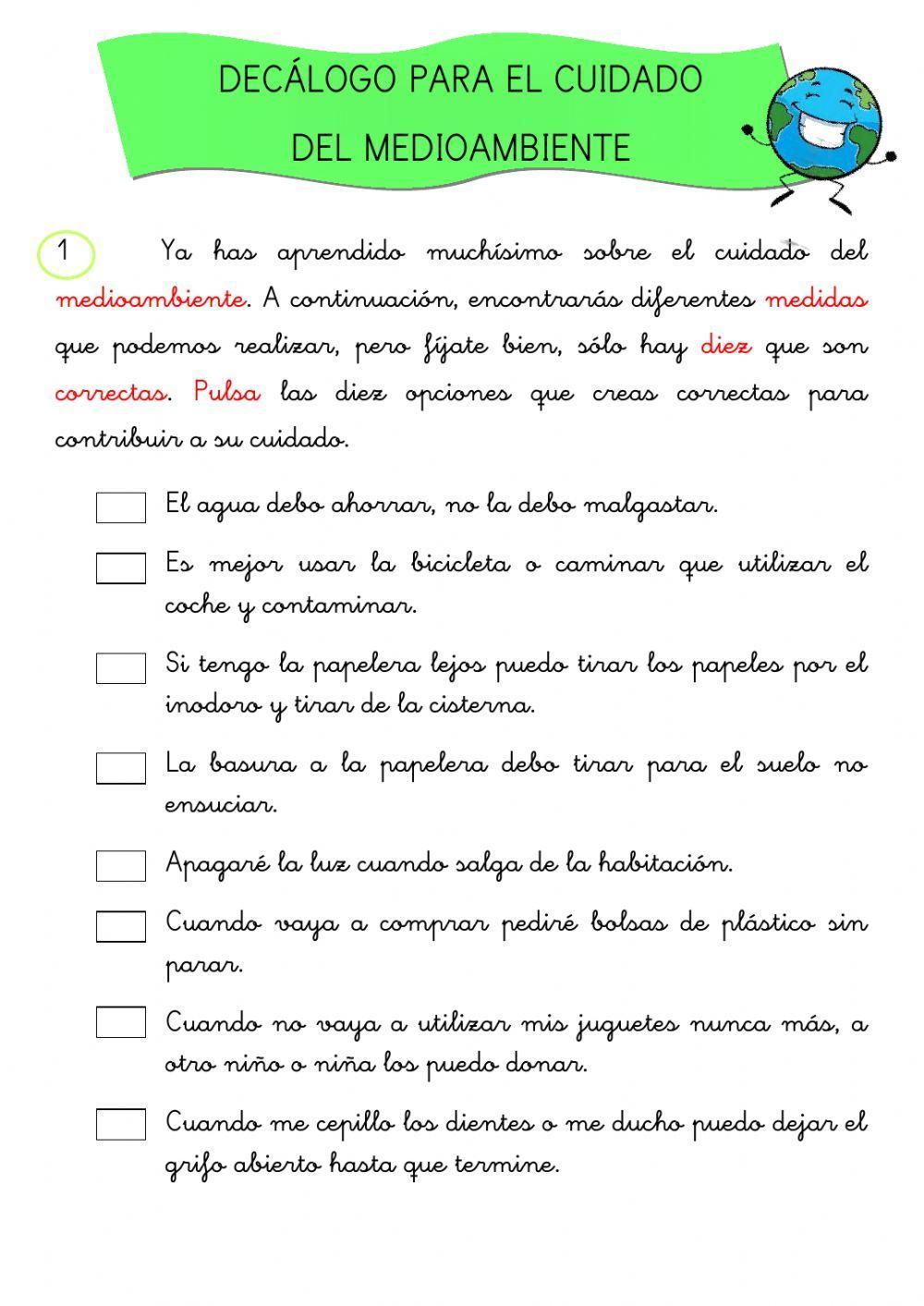 Decálogo medioambiente