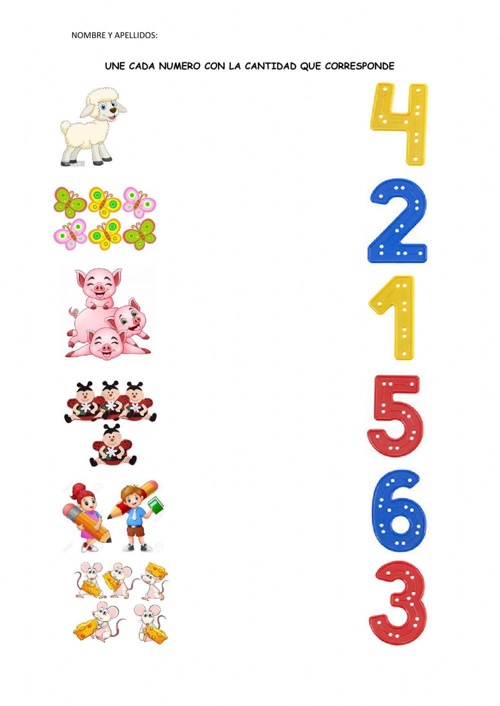 Números-Uniendo números con la cantidad